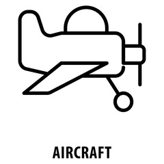 Aircraft Icon simple and easy to edit for your design elements