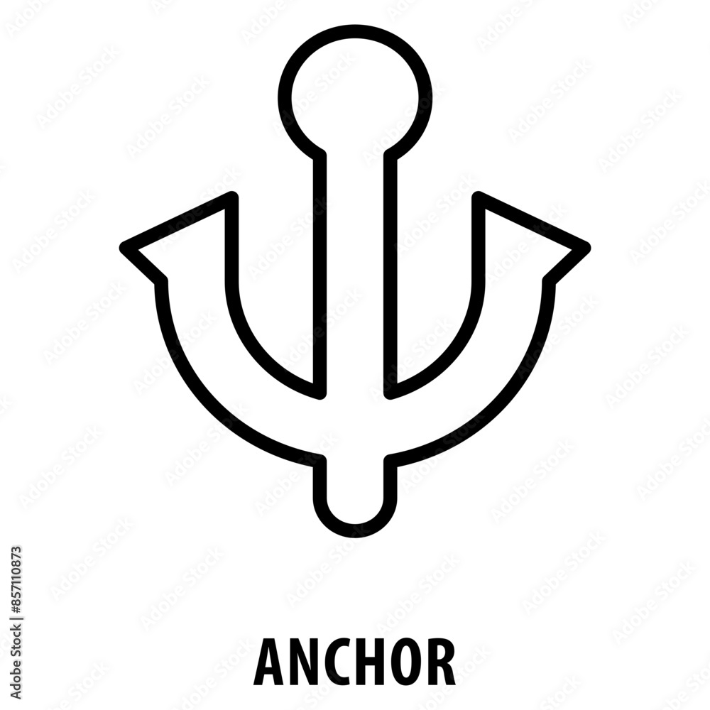 Poster anchor icon simple and easy to edit for your design elements