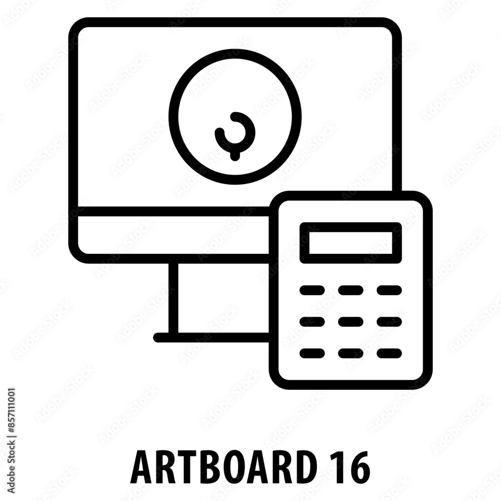 Poster artboard 16 icon simple and easy to edit for your design elements