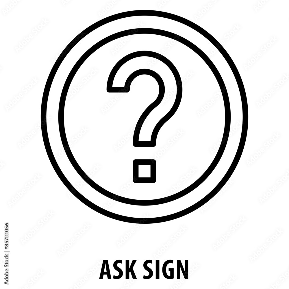Poster ask sign icon simple and easy to edit for your design elements