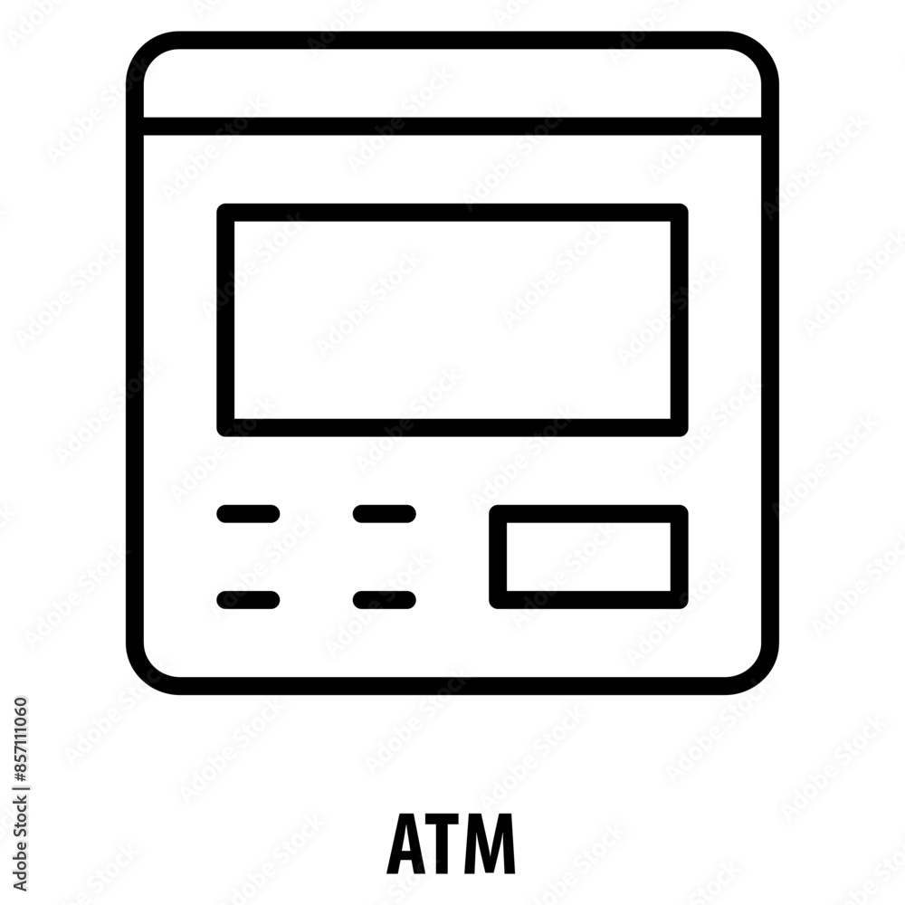 Aufkleber atm icon simple and easy to edit for your design elements