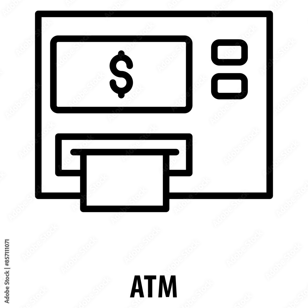 Poster atm icon simple and easy to edit for your design elements