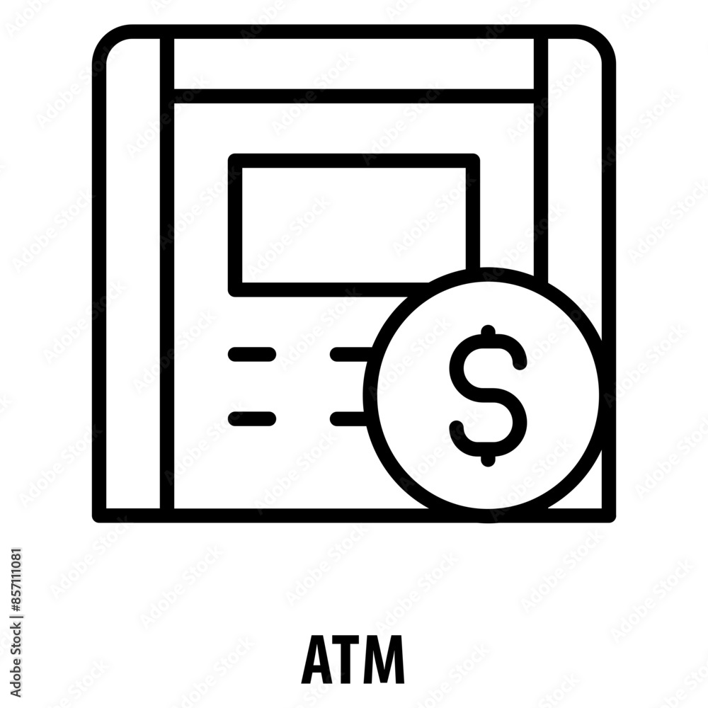 Poster atm icon simple and easy to edit for your design elements