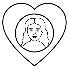 Sweet Hearts Outline For Coloring Pages