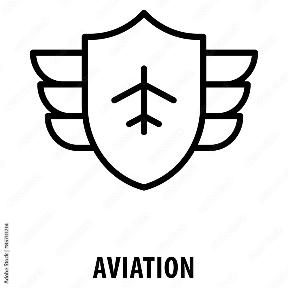 Poster aviation icon simple and easy to edit for your design elements