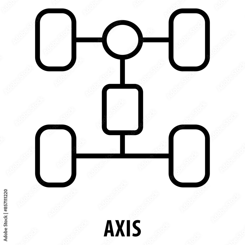 Poster axis icon simple and easy to edit for your design elements