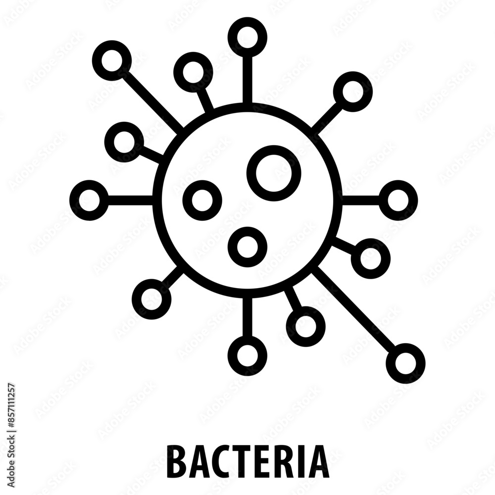 Aufkleber bacteria icon simple and easy to edit for your design elements