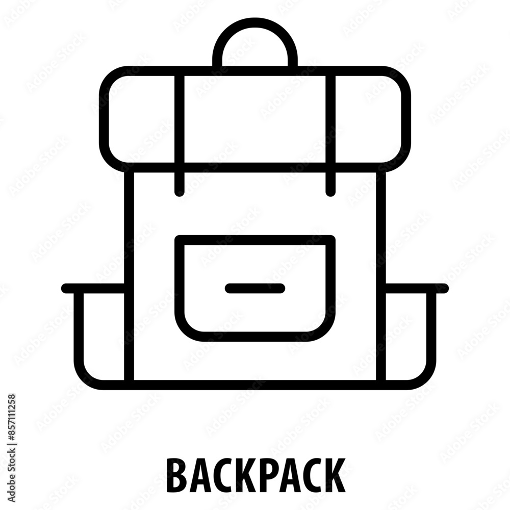 Poster backpack icon simple and easy to edit for your design elements