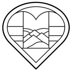 Sweet Hearts Outline For Coloring Pages