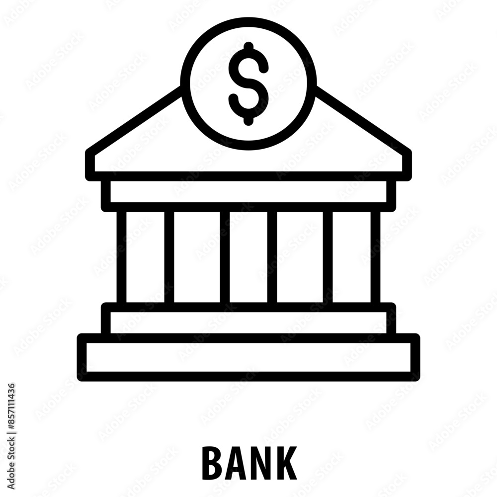 Poster bank icon simple and easy to edit for your design elements