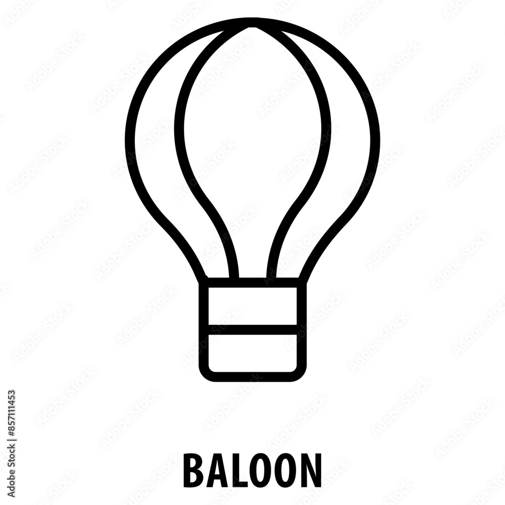 Poster baloon icon simple and easy to edit for your design elements