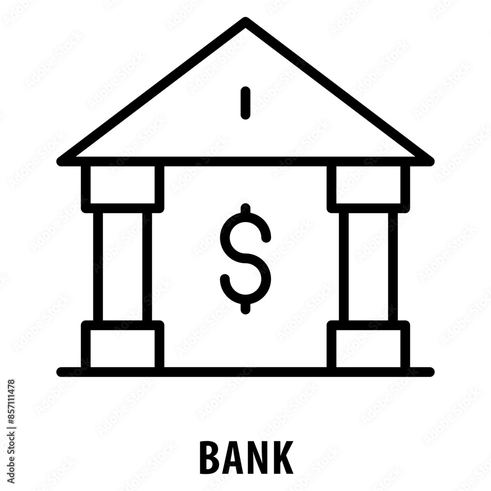 Poster bank icon simple and easy to edit for your design elements