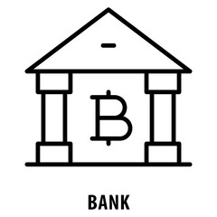 Bank Icon simple and easy to edit for your design elements