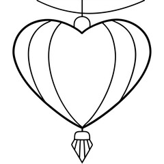 Sweet Hearts Outline For Coloring Pages