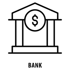 Bank Icon simple and easy to edit for your design elements