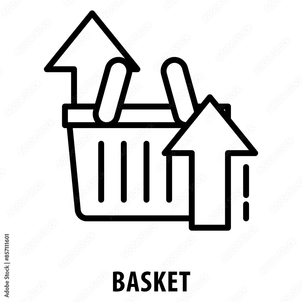 Poster basket icon simple and easy to edit for your design elements