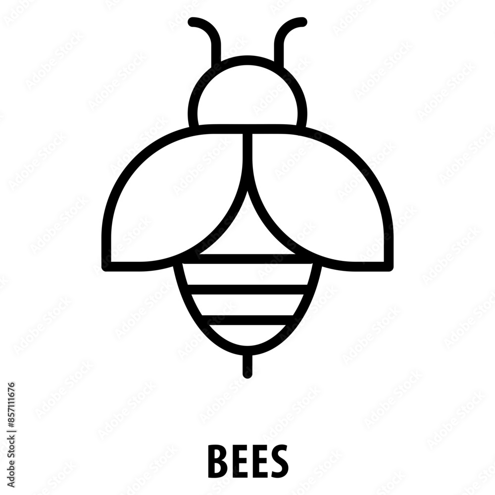 Aufkleber bees icon simple and easy to edit for your design elements