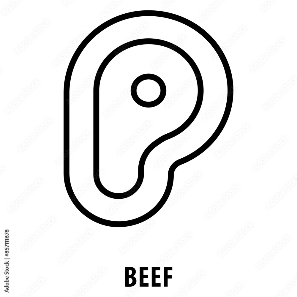 Poster beef icon simple and easy to edit for your design elements