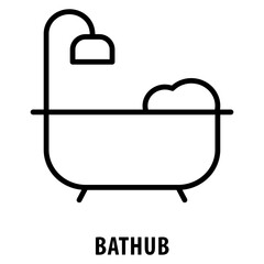 Bathub Icon simple and easy to edit for your design elements