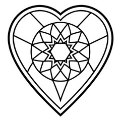 Sweet Hearts Outline For Coloring Pages