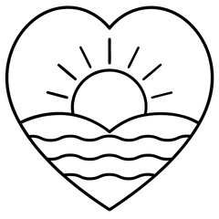 Sweet Hearts Outline For Coloring Pages