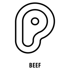Beef Icon simple and easy to edit for your design elements