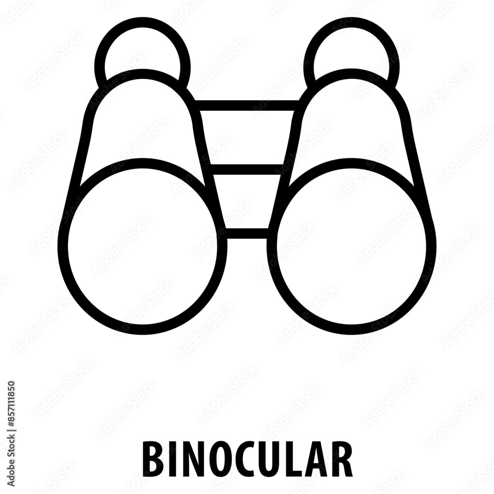 Poster binocular icon simple and easy to edit for your design elements