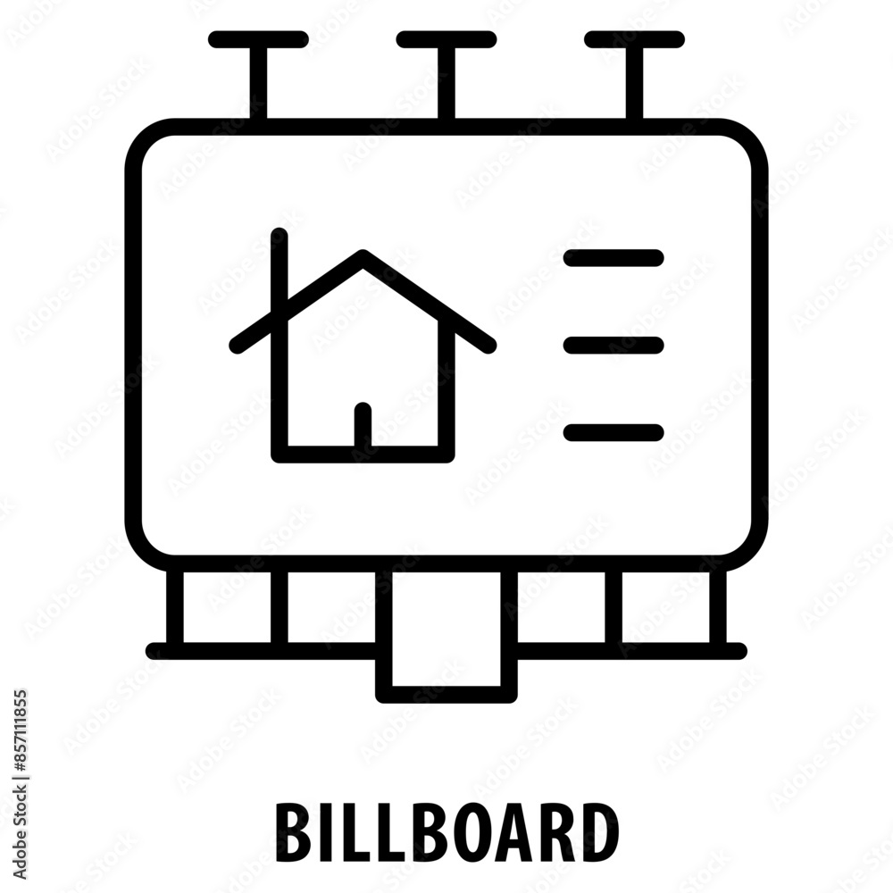 Poster billboard icon simple and easy to edit for your design elements