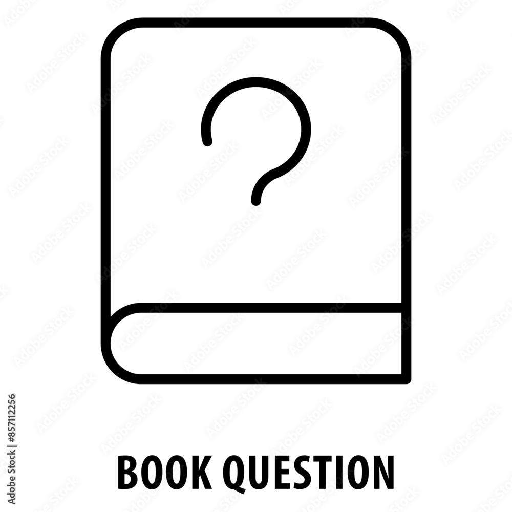 Poster book question icon simple and easy to edit for your design elements