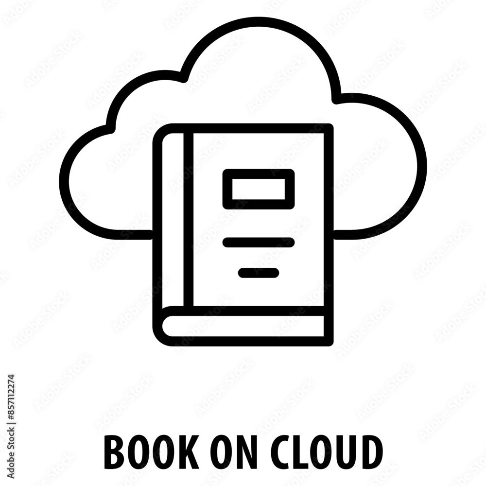 Poster book on cloud icon simple and easy to edit for your design elements
