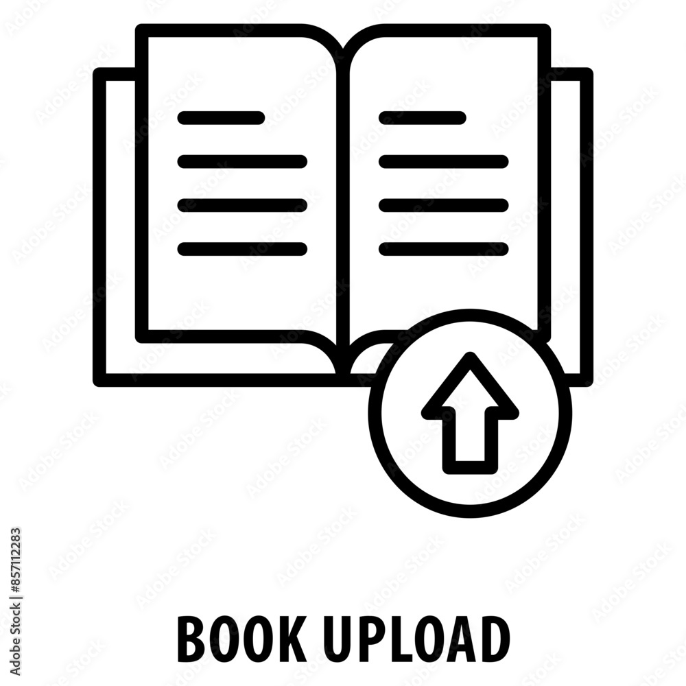 Poster book upload icon simple and easy to edit for your design elements