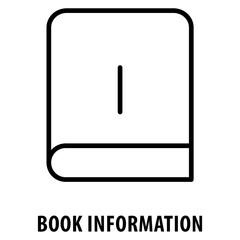 Book Information Icon simple and easy to edit for your design elements