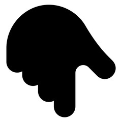 hand  glyph  icon vector illustration isolated on white background