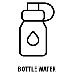 Bottle water Icon simple and easy to edit for your design elements