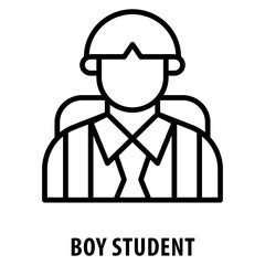 Boy Student Icon simple and easy to edit for your design elements