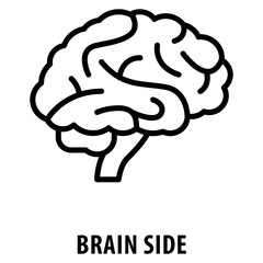 brain side Icon simple and easy to edit for your design elements