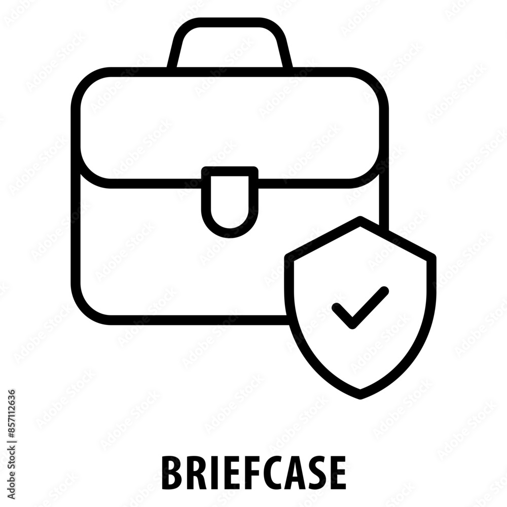 Poster briefcase icon simple and easy to edit for your design elements