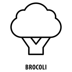 Brocoli Icon simple and easy to edit for your design elements