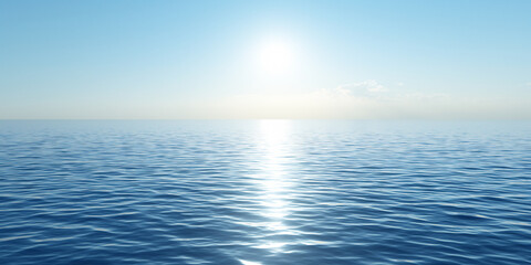 Fototapeta premium Seascape, blue sky and sea