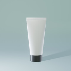 Mockup of a cream tube with a black cap