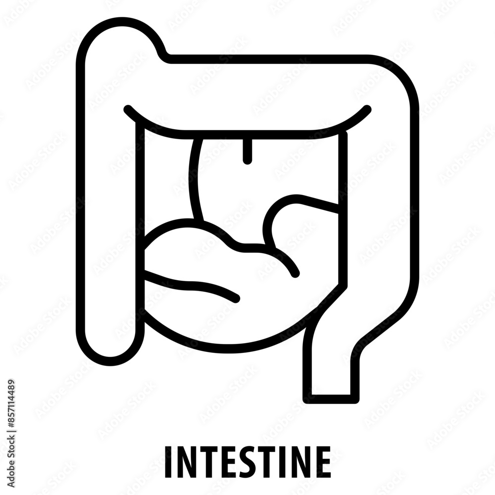 Aufkleber intestine icon simple and easy to edit for your design elements