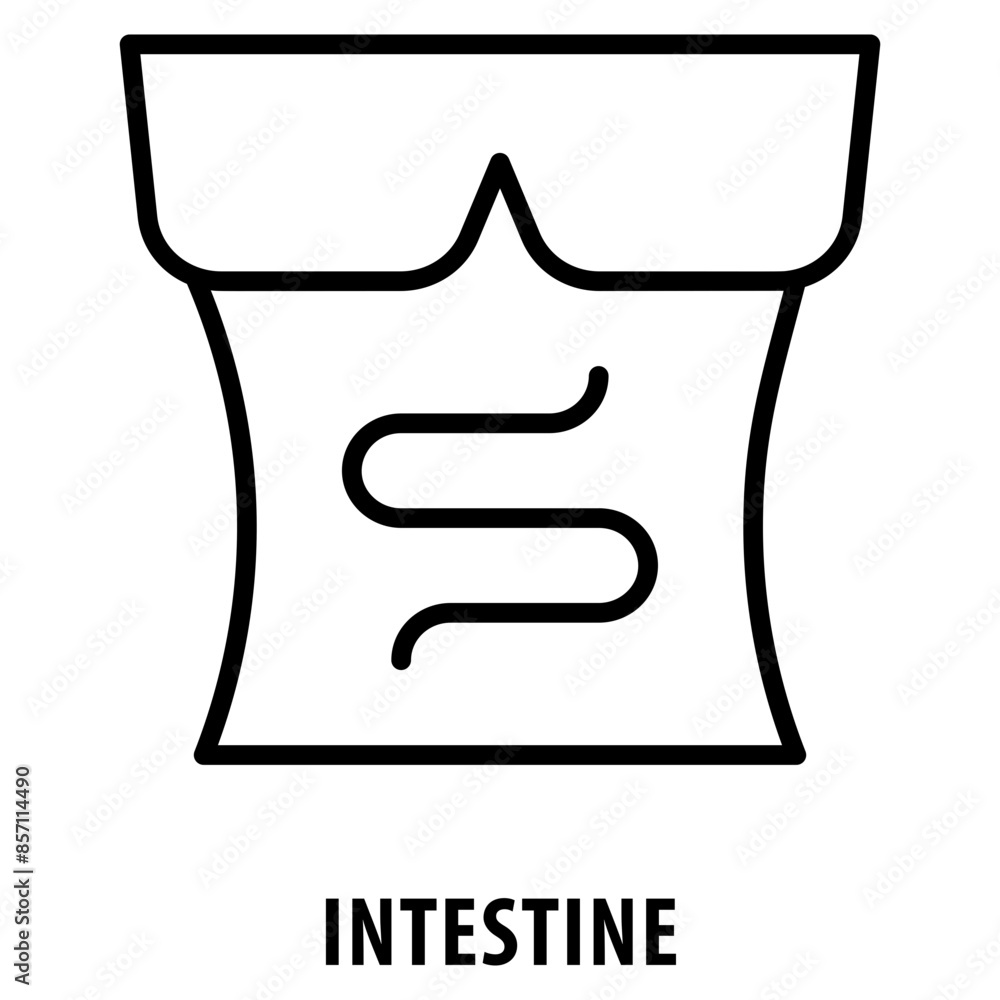 Aufkleber intestine icon simple and easy to edit for your design elements