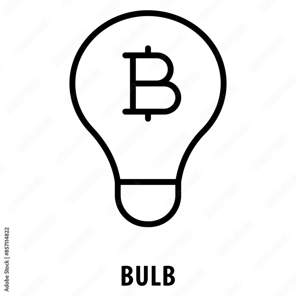 Aufkleber bulb icon simple and easy to edit for your design elements