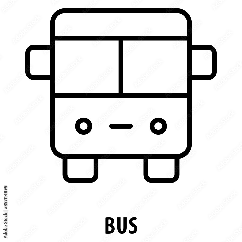 Poster bus icon simple and easy to edit for your design elements