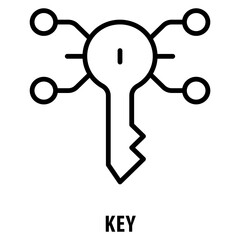 Key Icon simple and easy to edit for your design elements