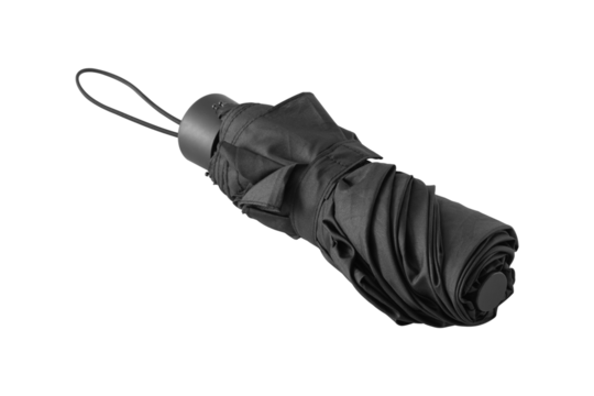 Folding umbrella isolated from background