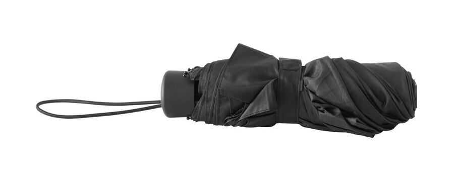 Folding umbrella isolated from background