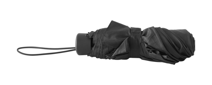 Folding umbrella isolated from background