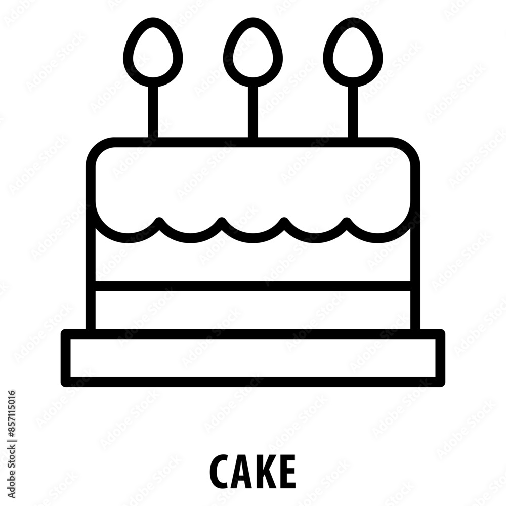 Poster cake icon simple and easy to edit for your design elements