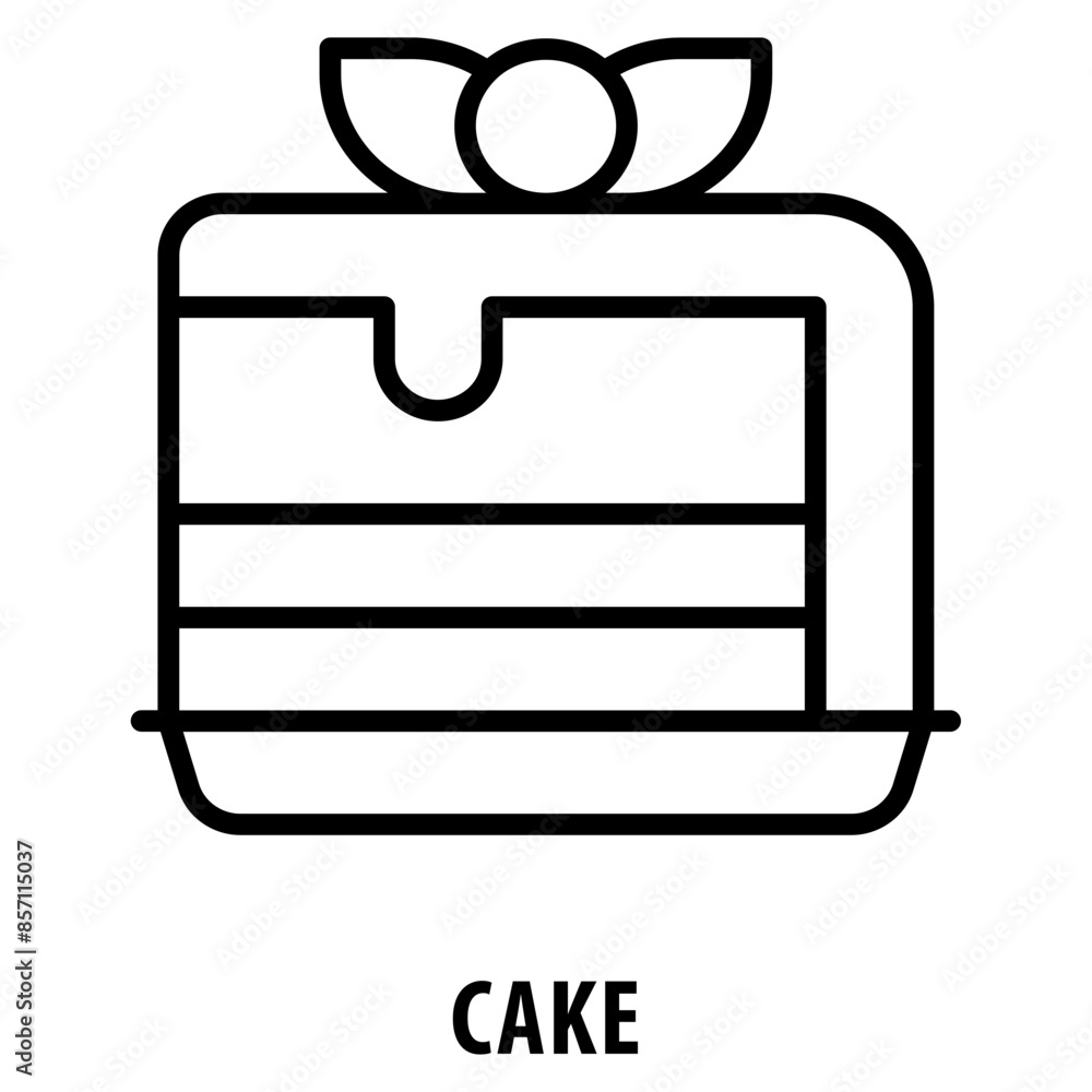 Poster cake icon simple and easy to edit for your design elements